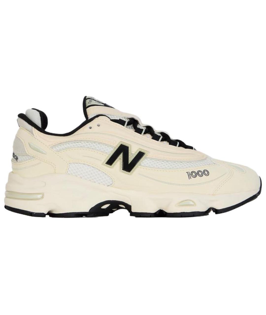 NEW BALANCE Бежевые кожаные низкие кроссовки / кеды, фото 1