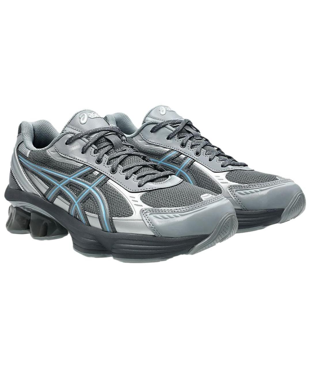ASICS Серые кожаные кроссовки, фото 3