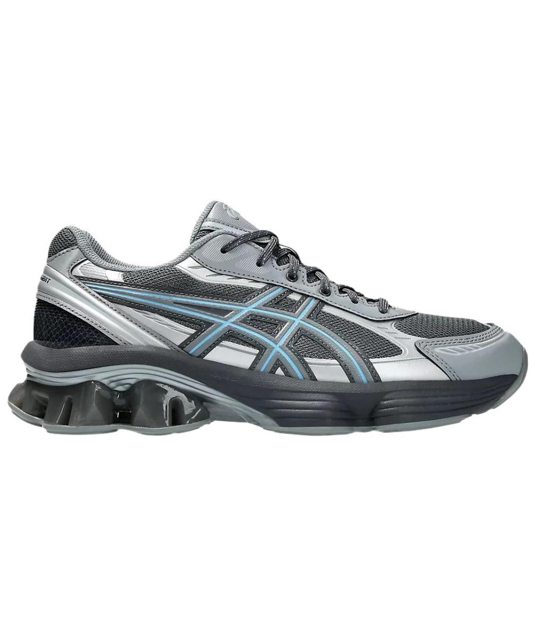 ASICS Серые кожаные кроссовки, фото 2