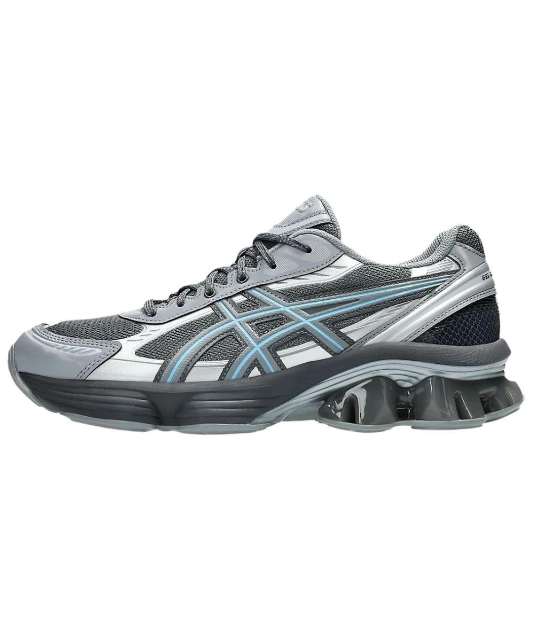 ASICS Серые кожаные кроссовки, фото 5