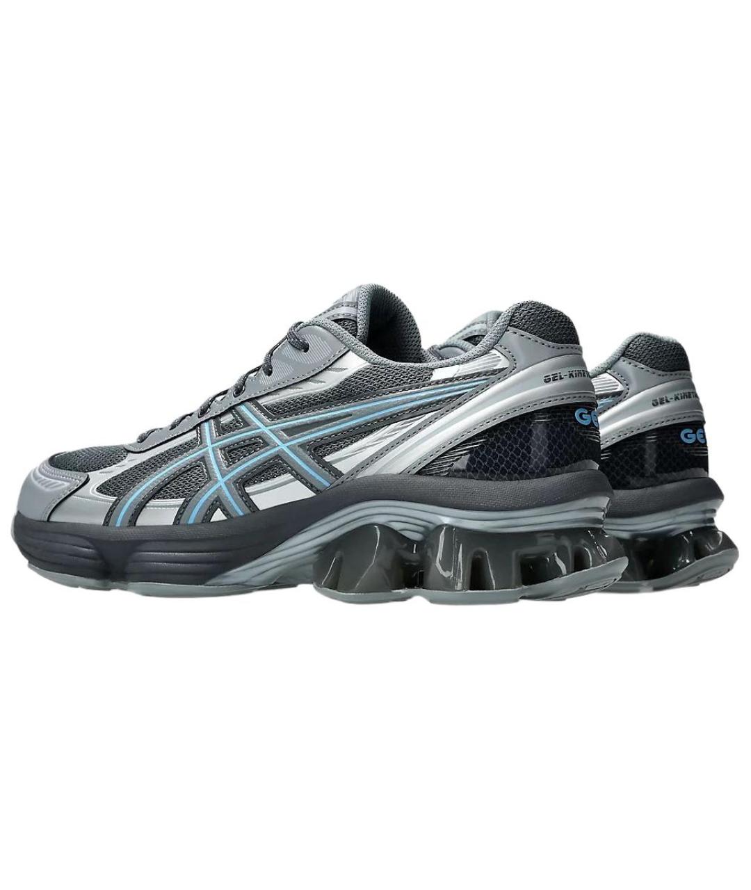 ASICS Серые кожаные кроссовки, фото 4