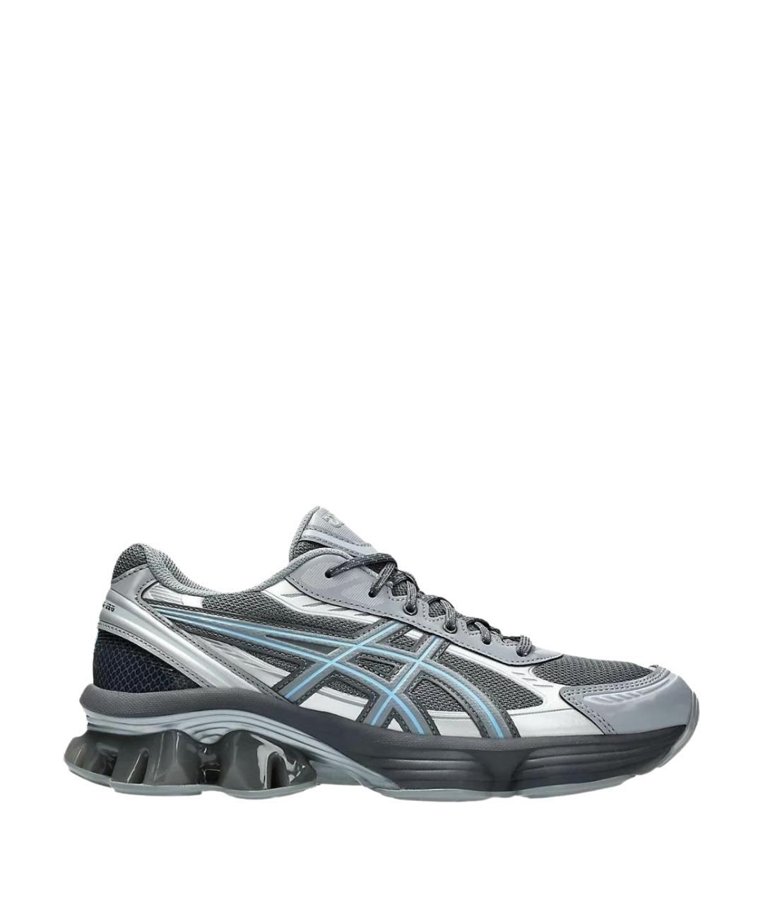 ASICS Серые кожаные кроссовки, фото 1