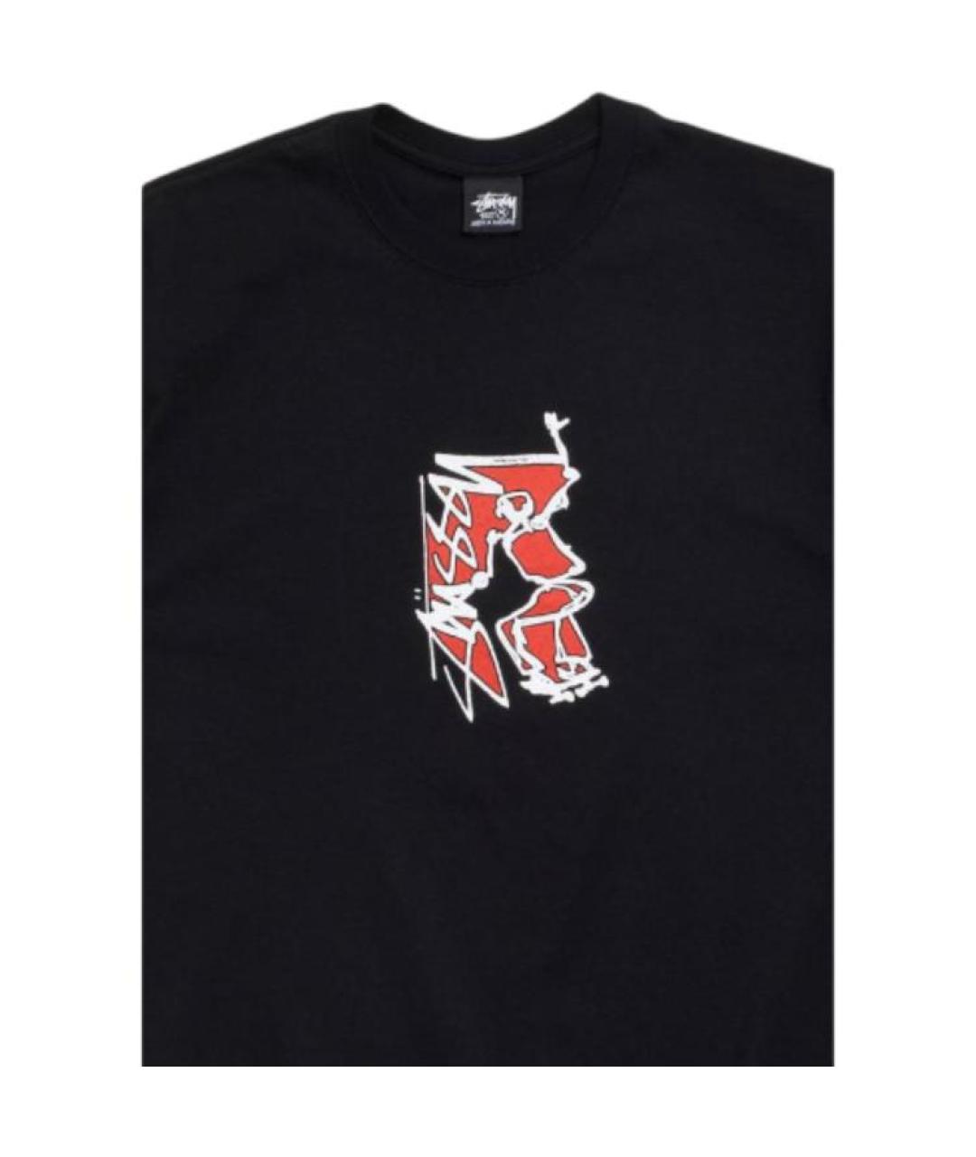 STUSSY Черная футболка, фото 4