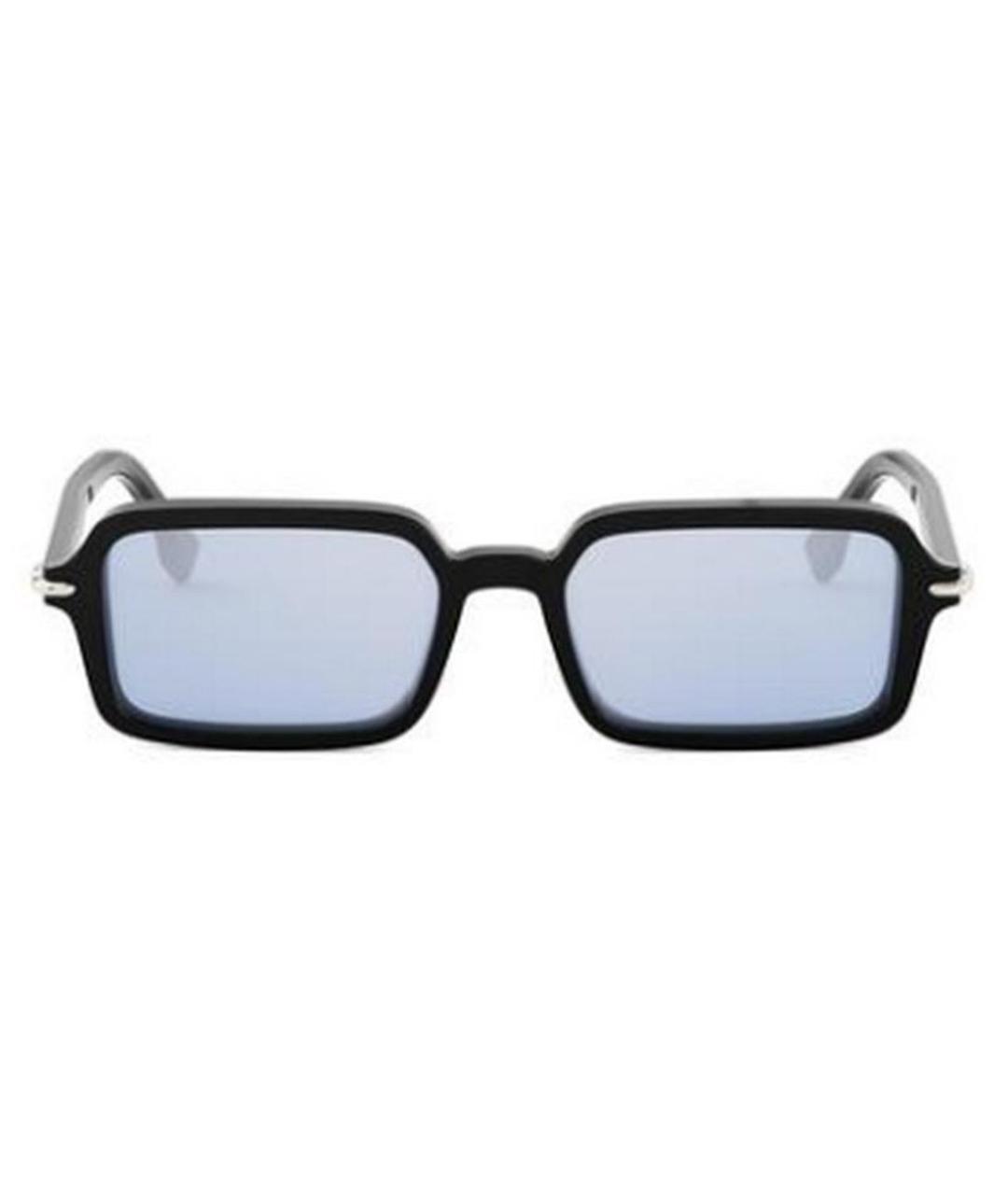 FENDI Черные пластиковые солнцезащитные очки, фото 2