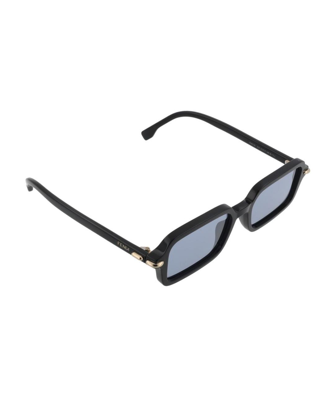 FENDI Черные пластиковые солнцезащитные очки, фото 4