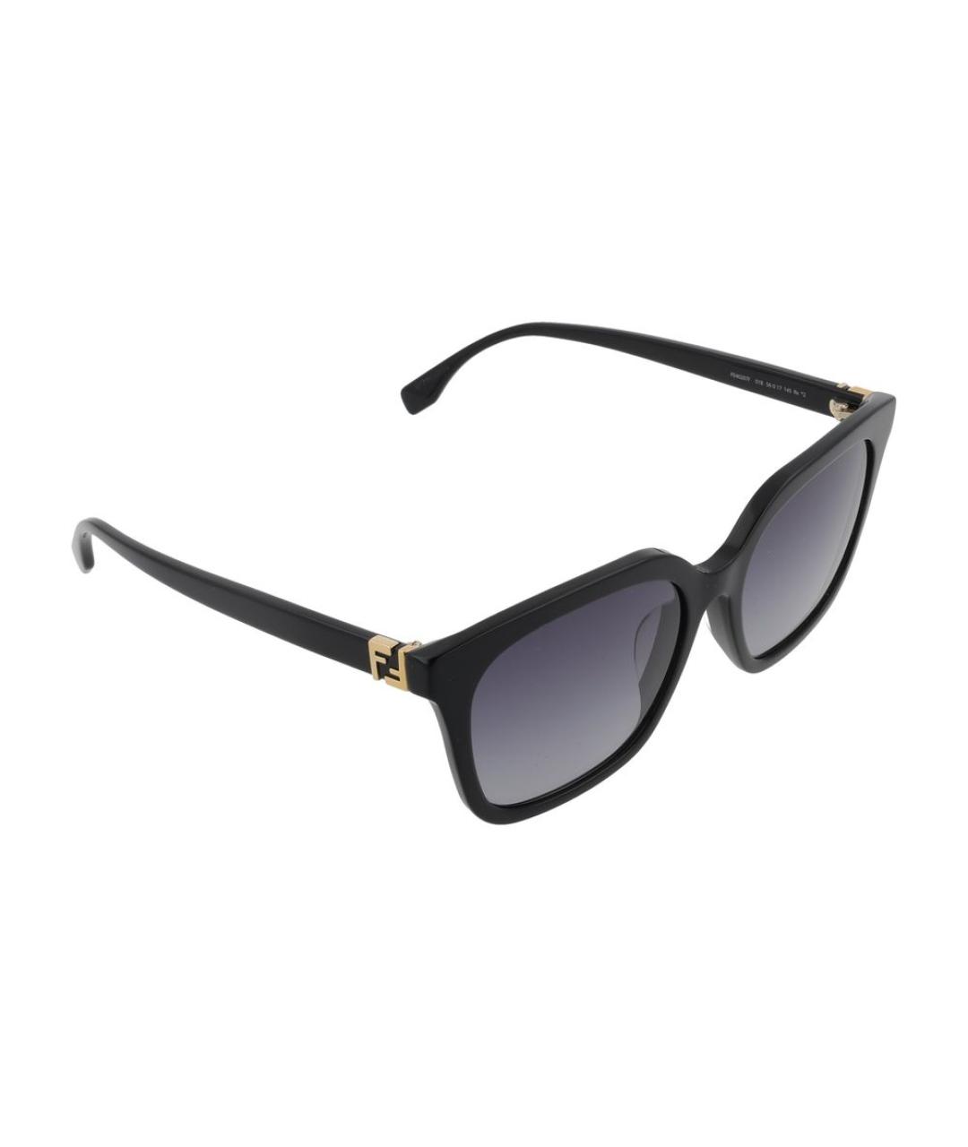 FENDI Черные пластиковые солнцезащитные очки, фото 4