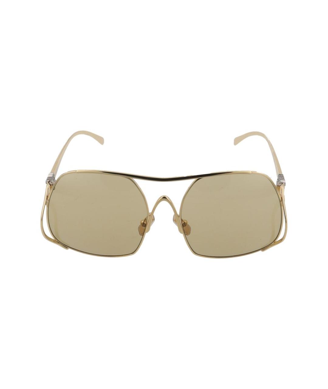 MIU MIU Золотые солнцезащитные очки, фото 1