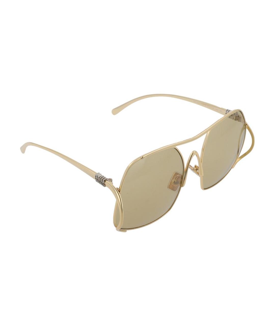 MIU MIU Золотые солнцезащитные очки, фото 4