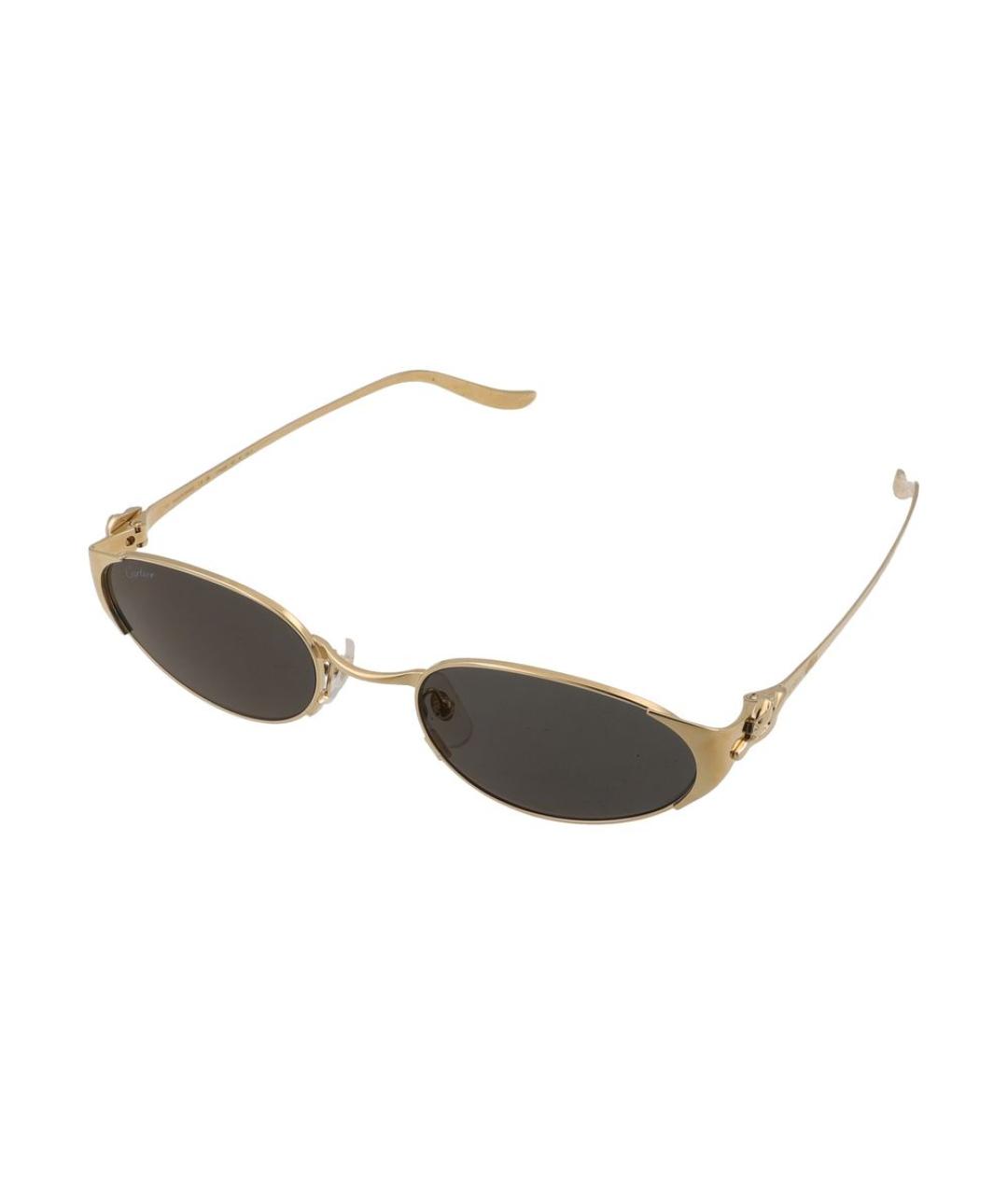 CARTIER Золотые металлические солнцезащитные очки, фото 2
