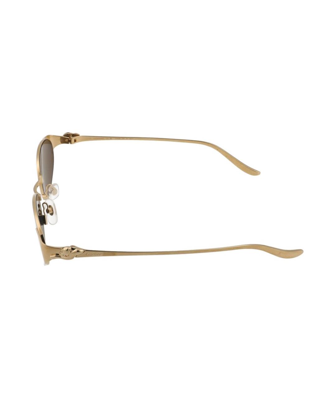 CARTIER Золотые металлические солнцезащитные очки, фото 3