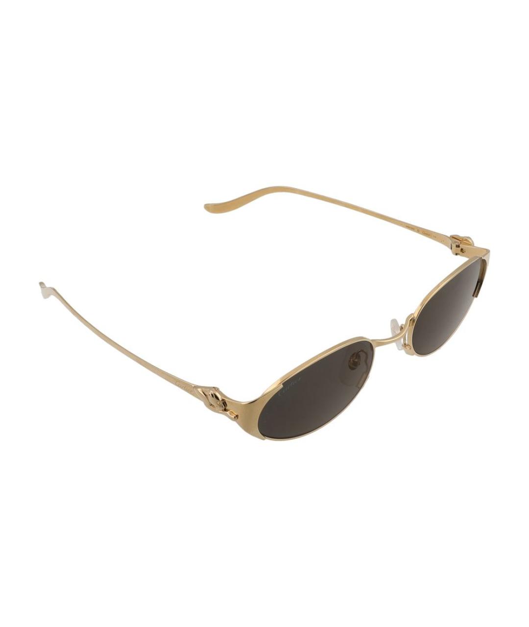 CARTIER Золотые металлические солнцезащитные очки, фото 4