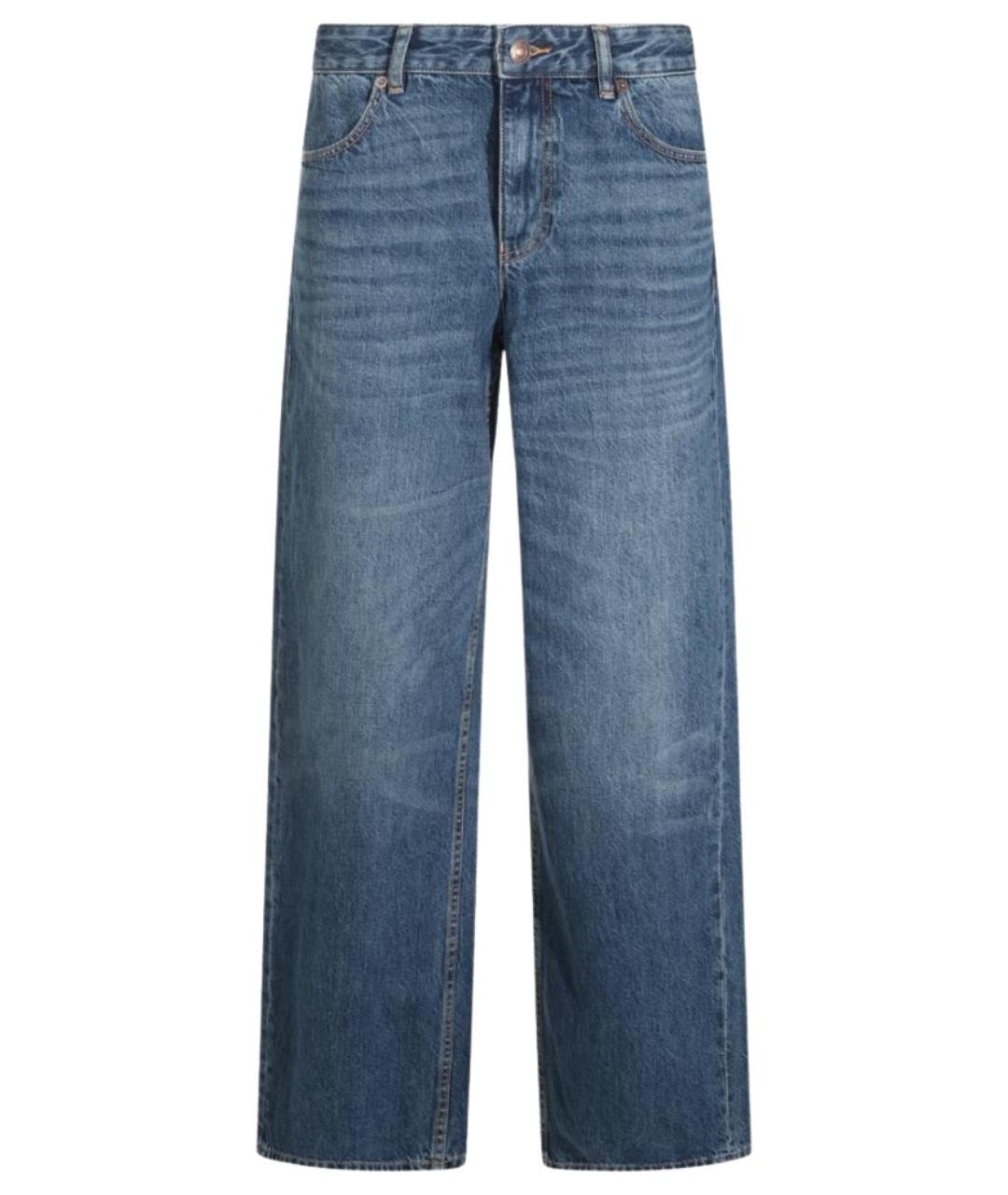 TORY BURCH Синие хлопковые прямые джинсы, фото 1