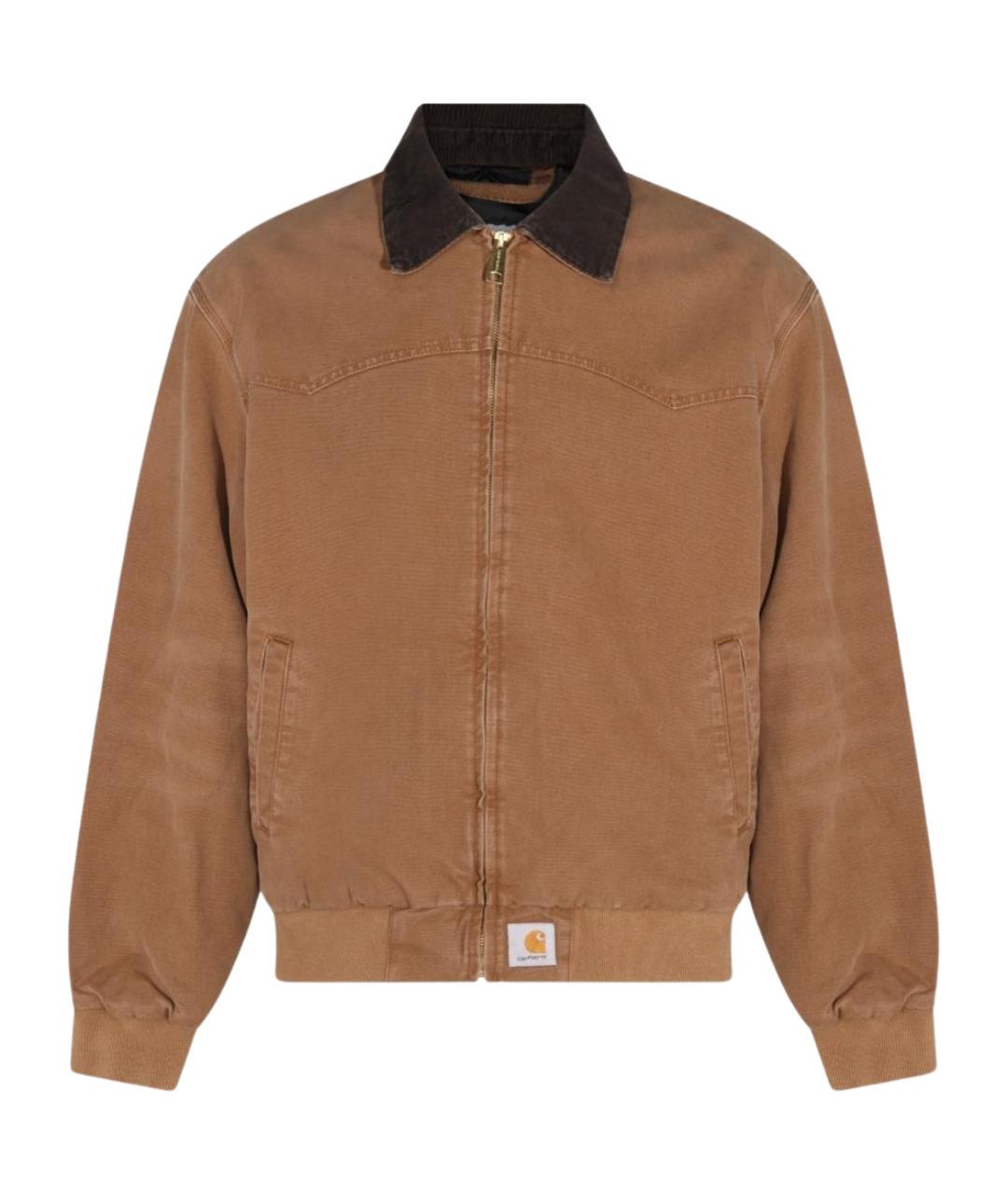 CARHARTT WIP Коричневая хлопковая куртка, фото 1