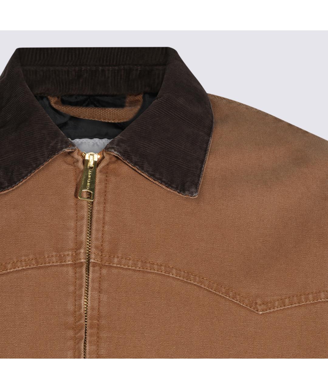 CARHARTT WIP Коричневая хлопковая куртка, фото 4