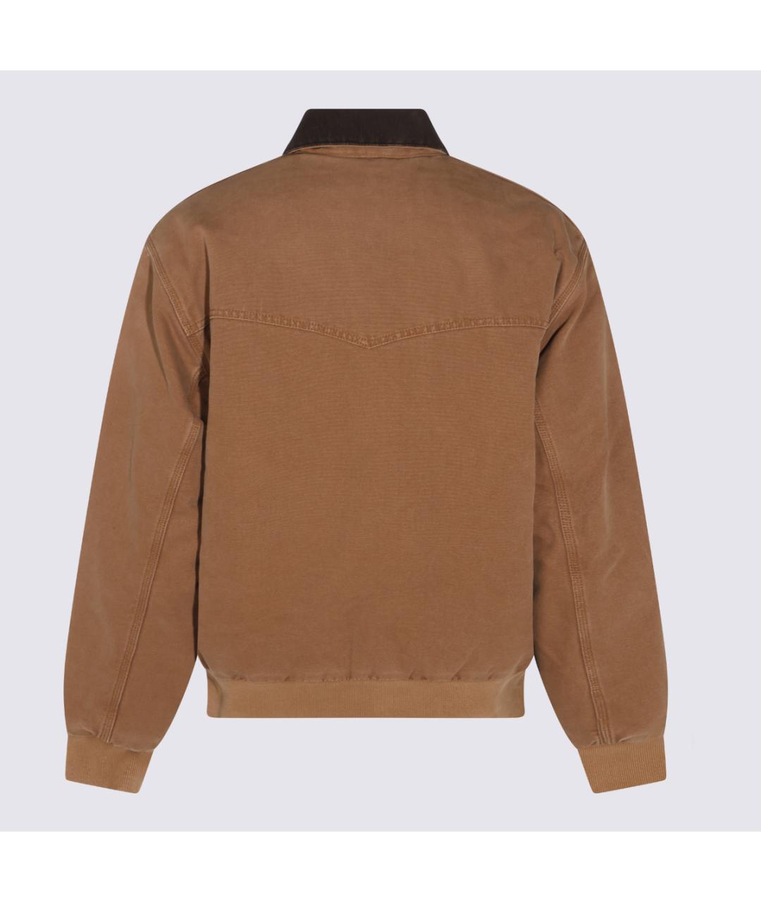 CARHARTT WIP Коричневая хлопковая куртка, фото 2
