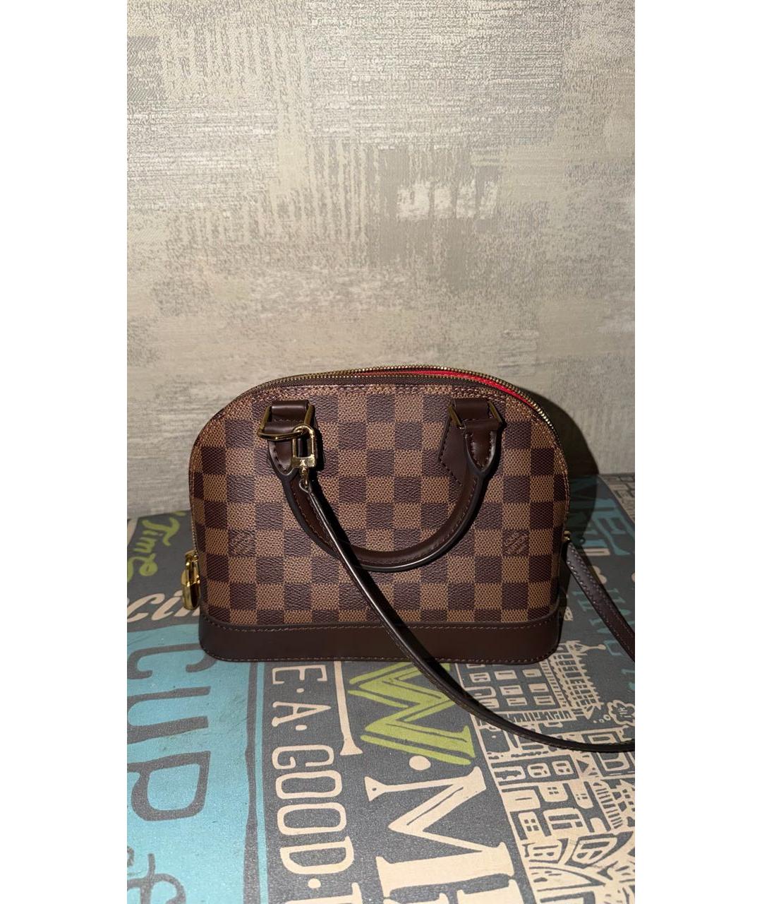 LOUIS VUITTON Коричневая сумка через плечо из канвы, фото 3