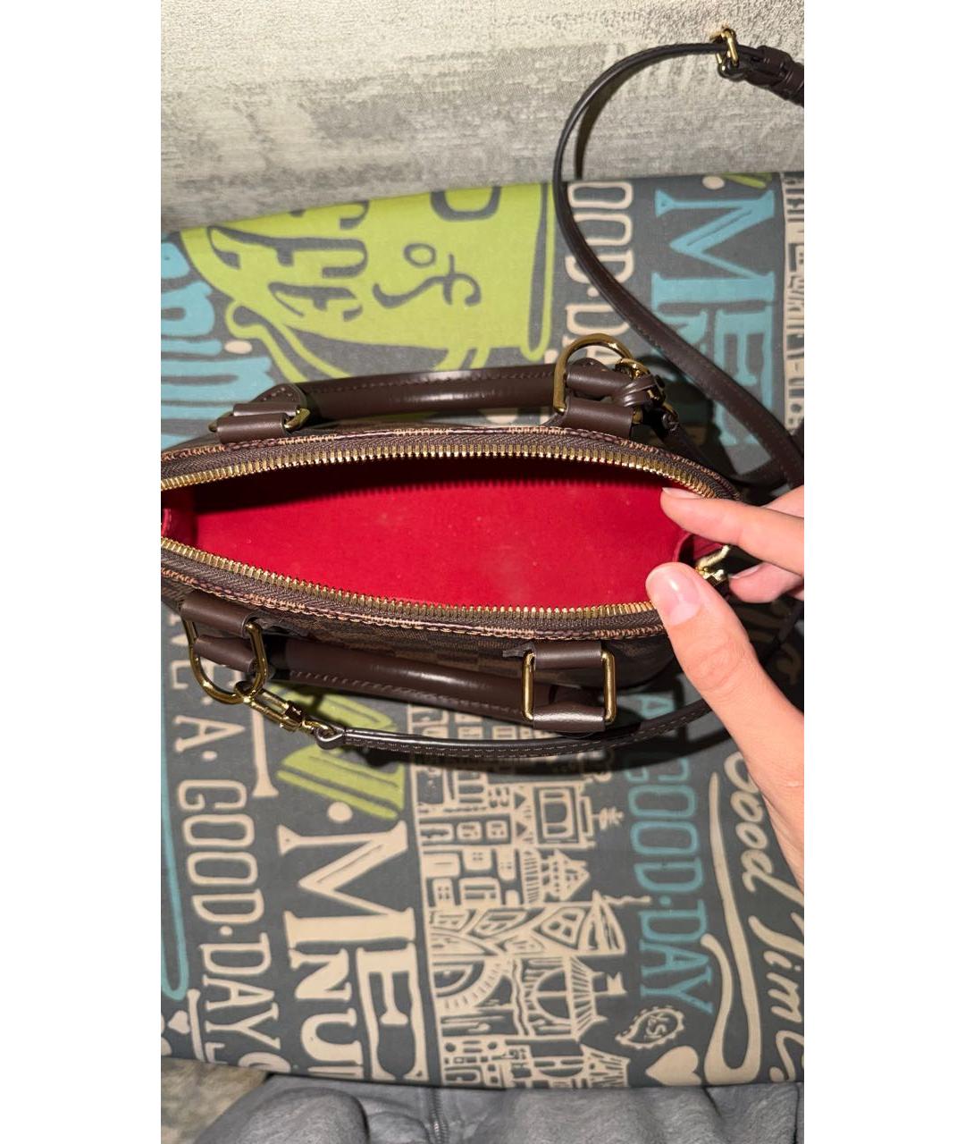 LOUIS VUITTON Коричневая сумка через плечо из канвы, фото 4