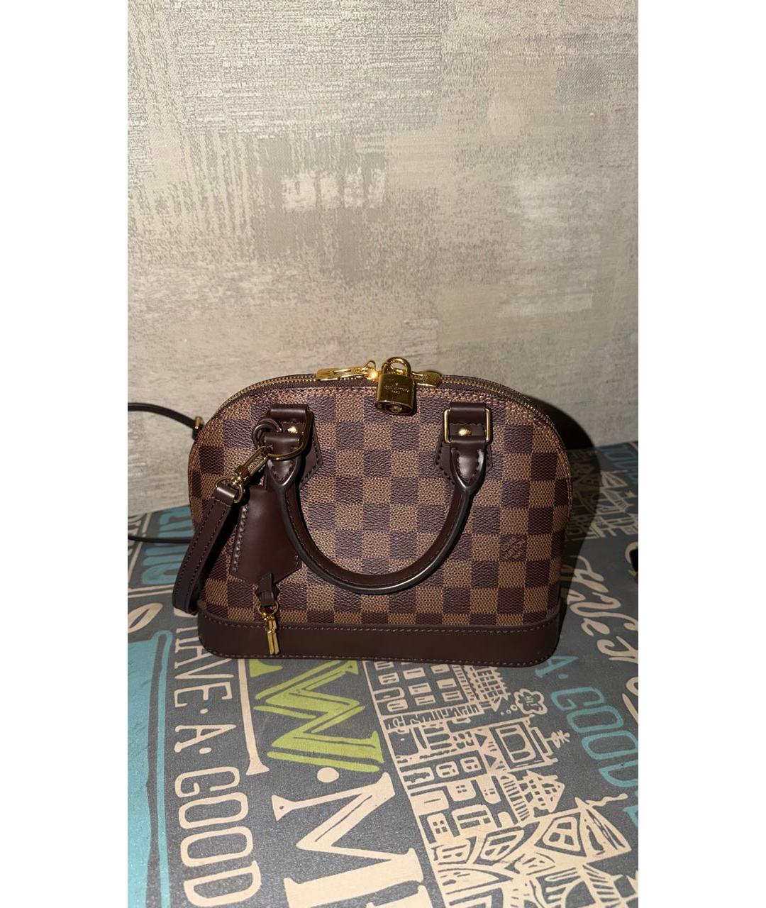 LOUIS VUITTON Коричневая сумка через плечо из канвы, фото 6