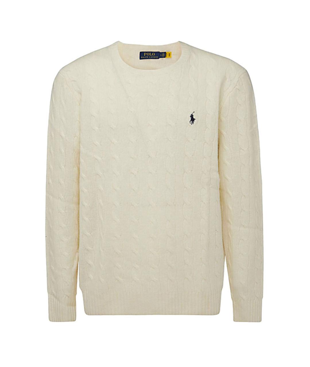 POLO RALPH LAUREN Белый шерстяной джемпер / свитер, фото 1