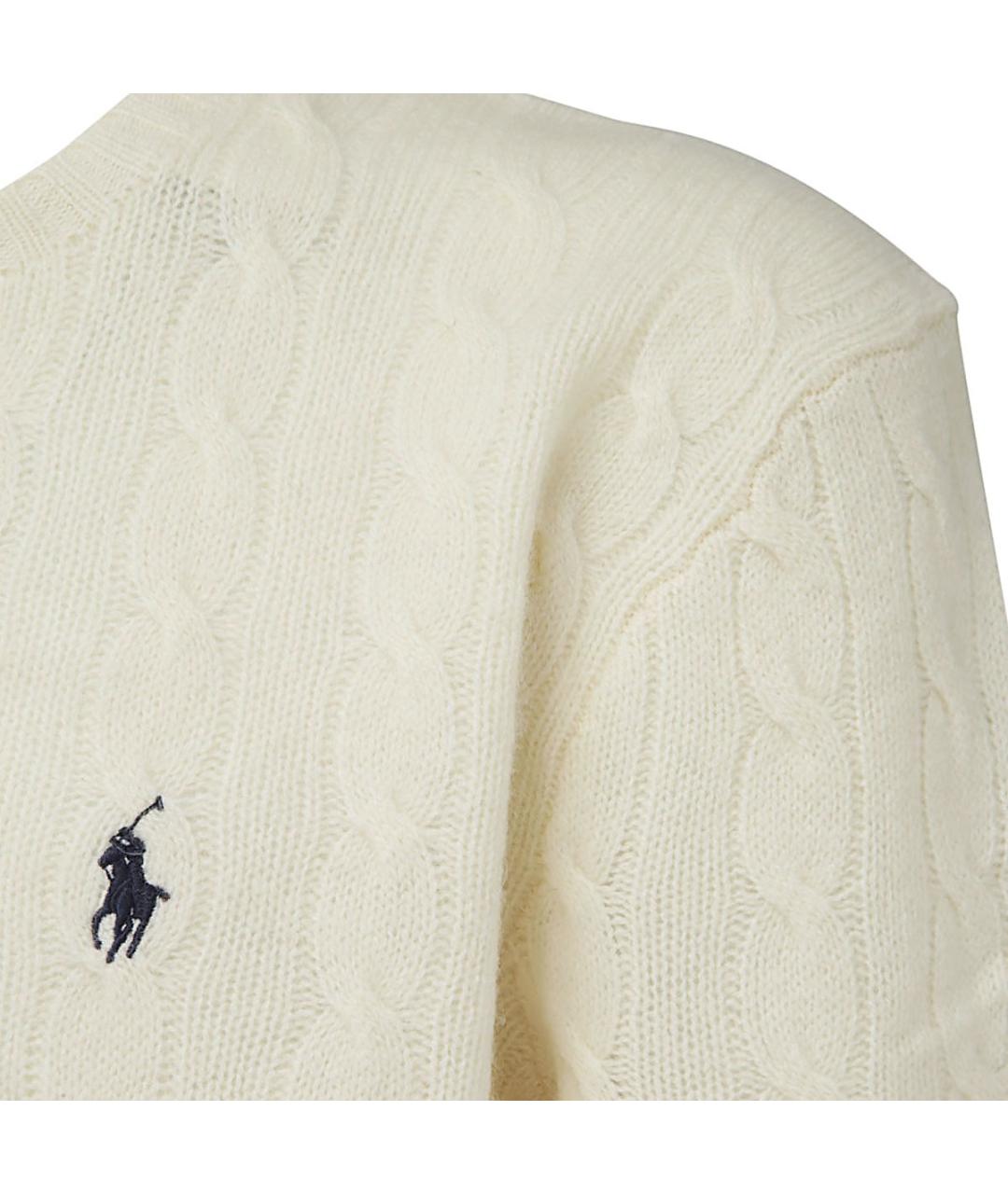 POLO RALPH LAUREN Белый шерстяной джемпер / свитер, фото 3