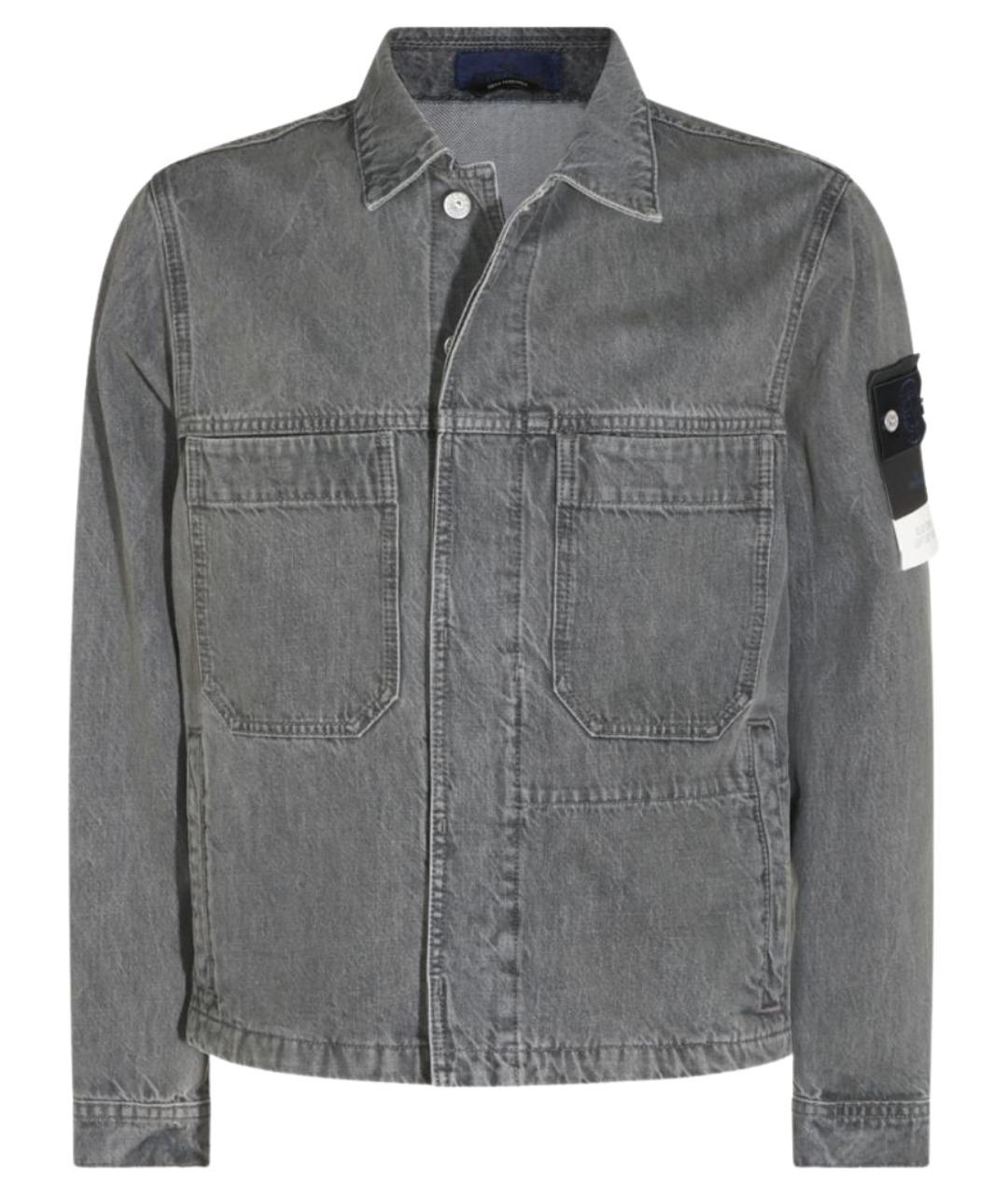 STONE ISLAND Серая хлопковая куртка, фото 1