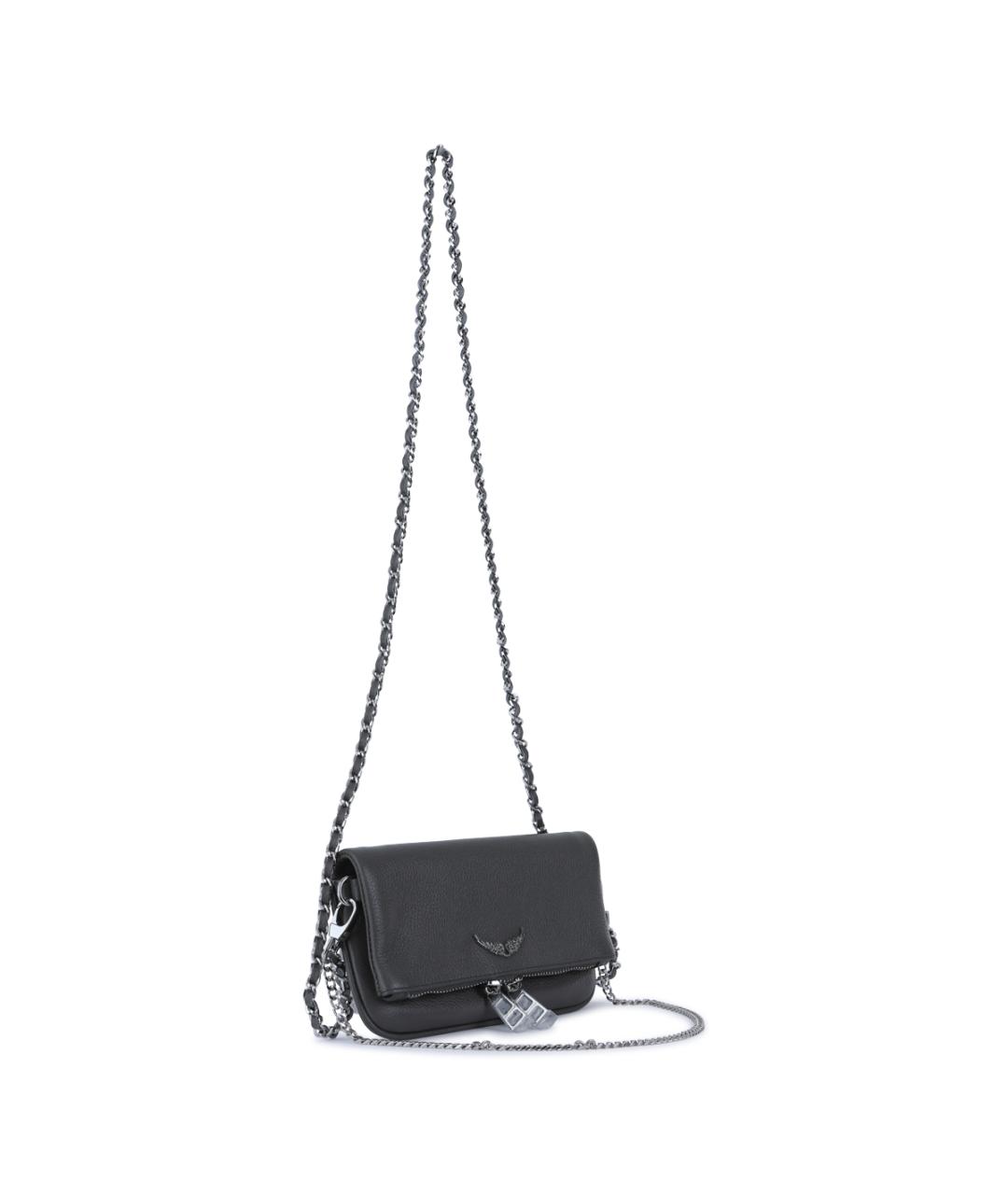 ZADIG & VOLTAIRE Черная кожаная сумка через плечо, фото 2