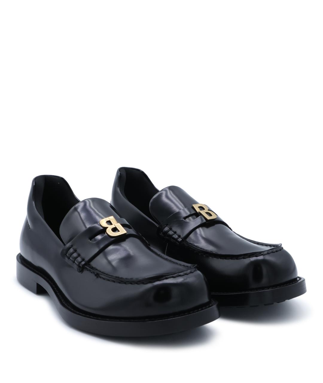 BALENCIAGA Черные кожаные лоферы, фото 2