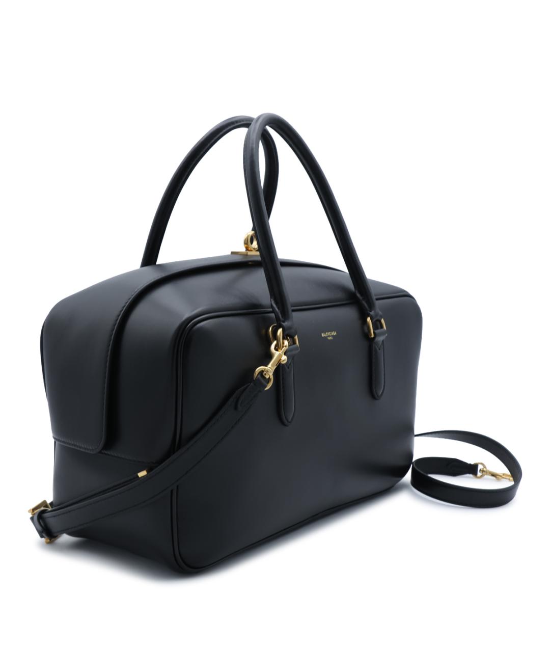 BALENCIAGA Черная кожаная сумка тоут, фото 2