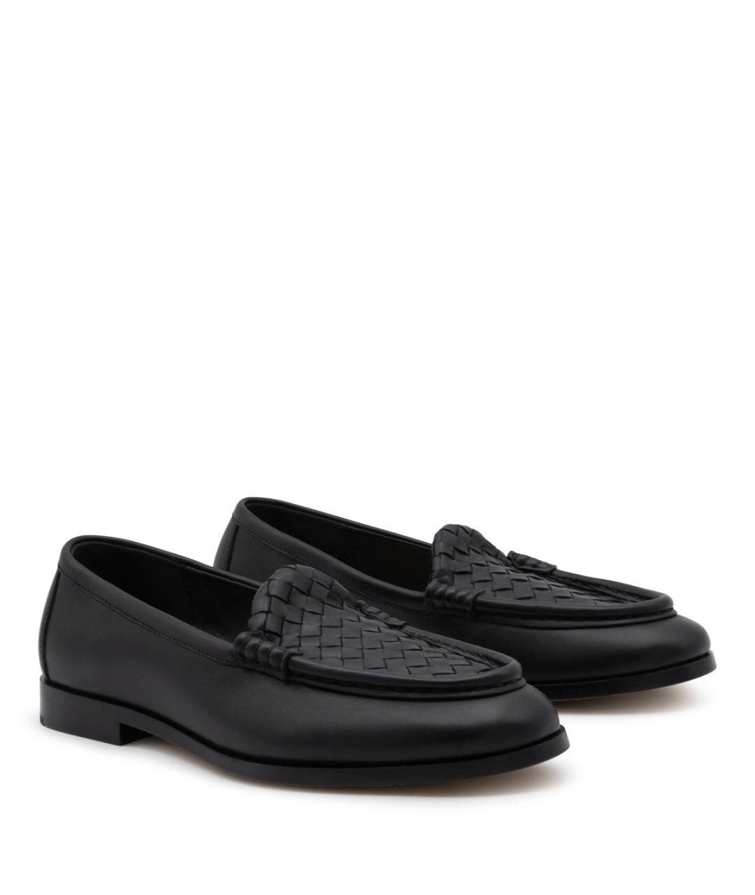 BOTTEGA VENETA Черные кожаные лоферы, фото 2