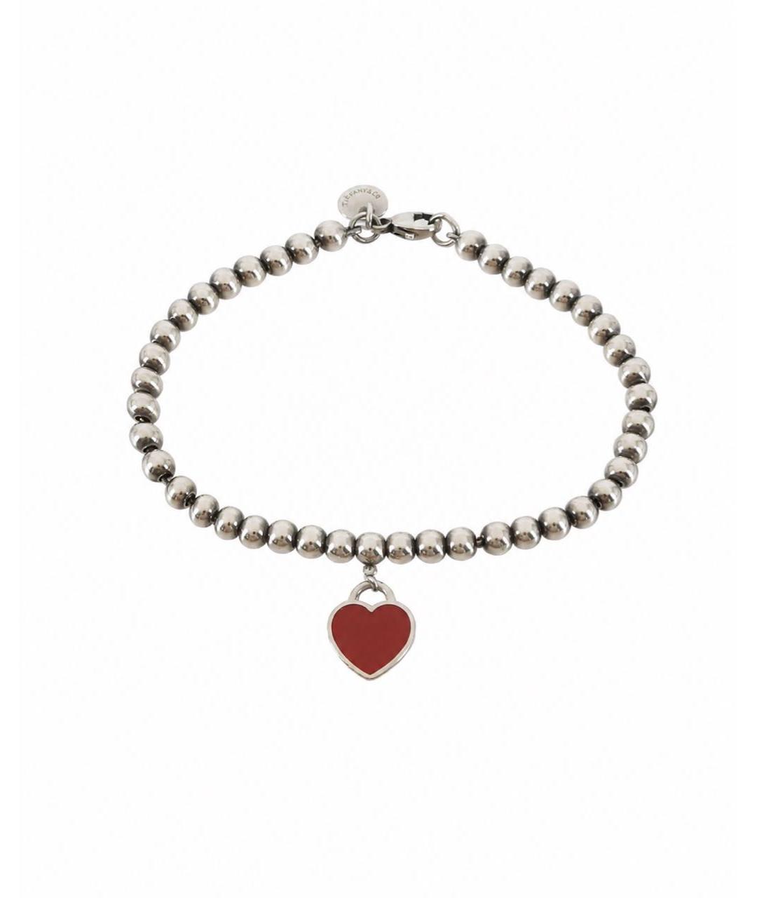 TIFFANY&CO Красный серебряный браслет, фото 1