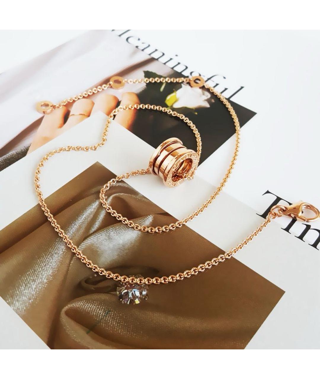 BVLGARI Золотая подвеска из розового золота, фото 5