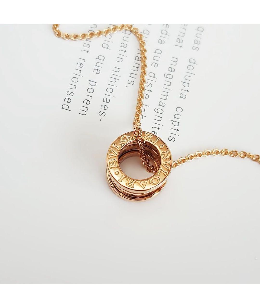 BVLGARI Золотая подвеска из розового золота, фото 4