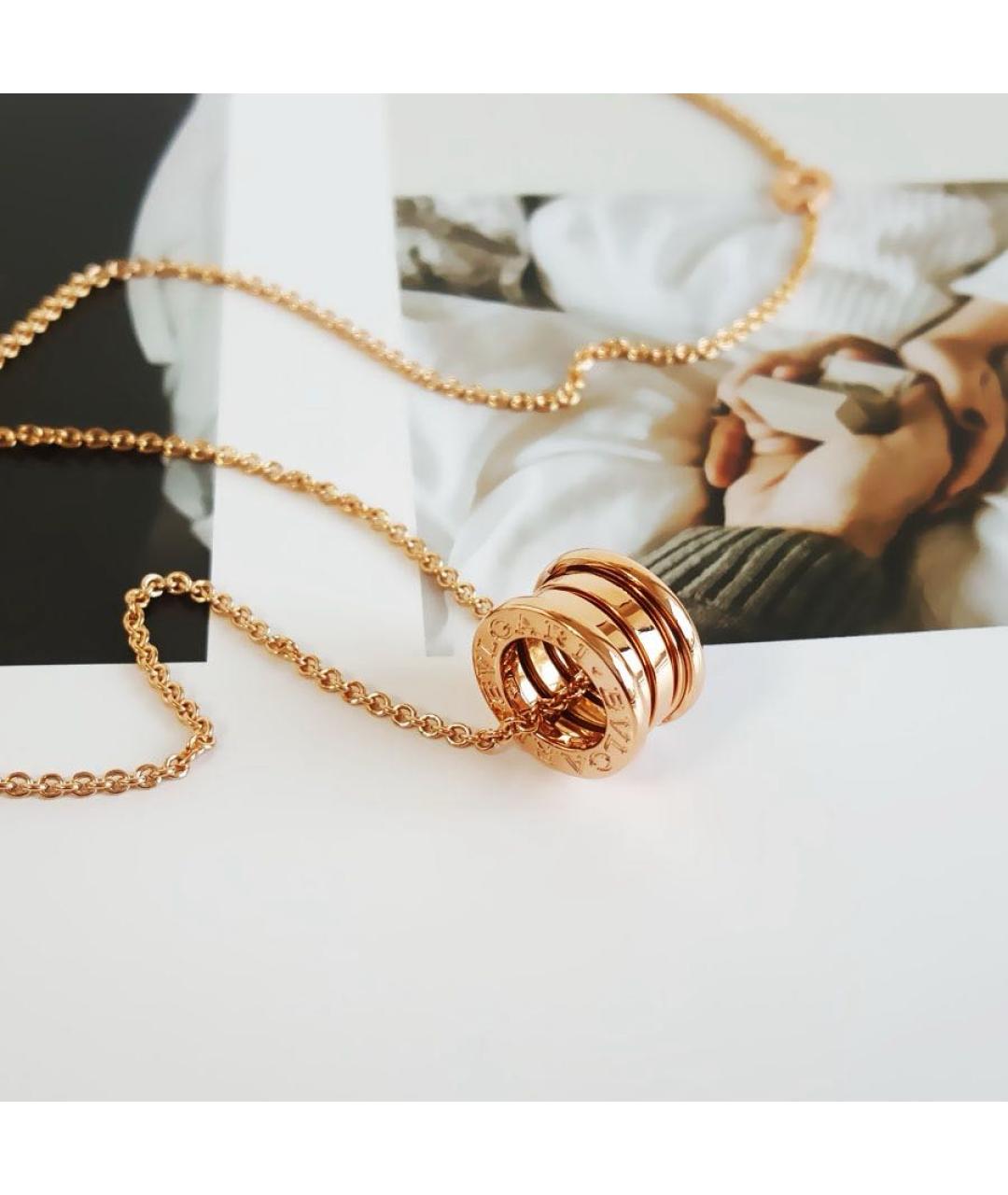 BVLGARI Золотая подвеска из розового золота, фото 3