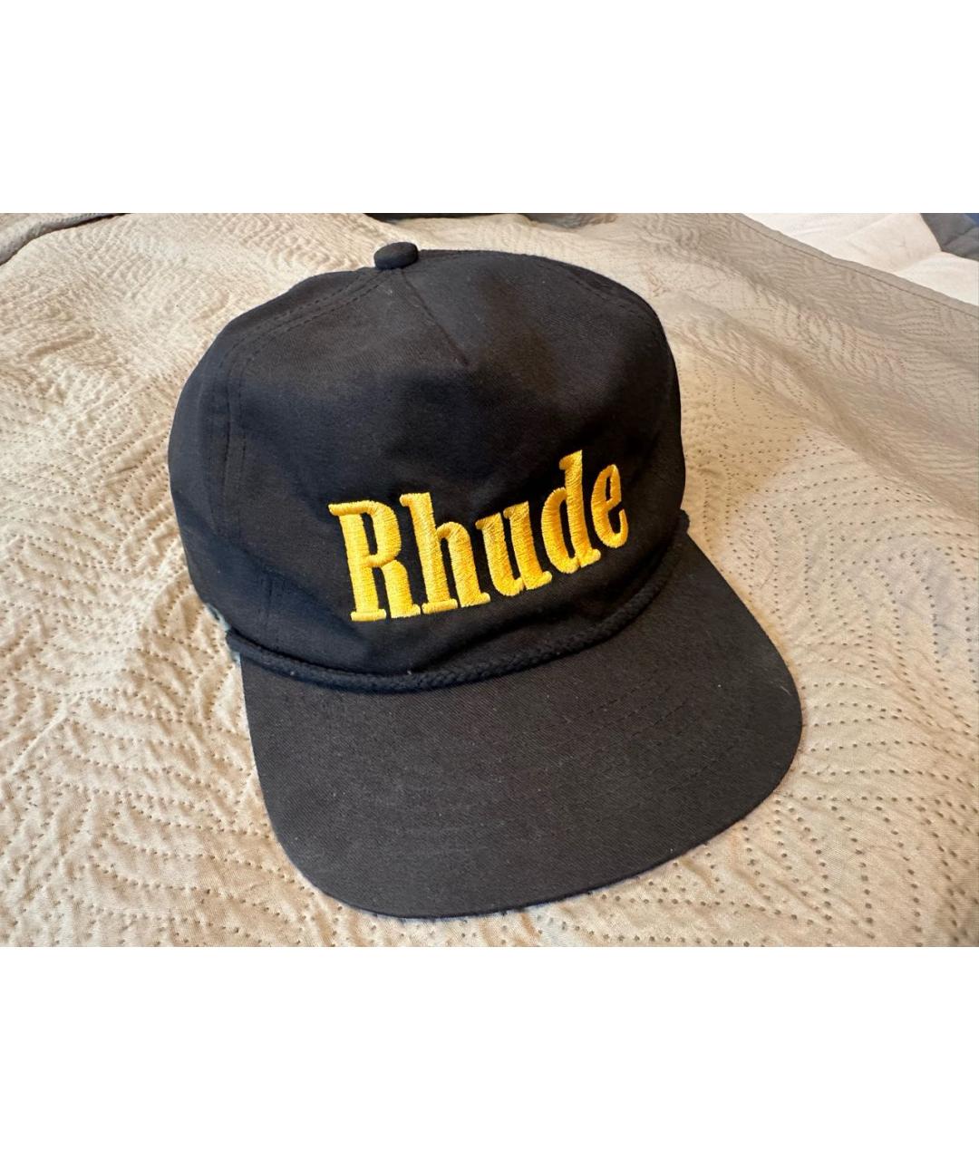 RHUDE Черная хлопковая кепка/бейсболка, фото 9