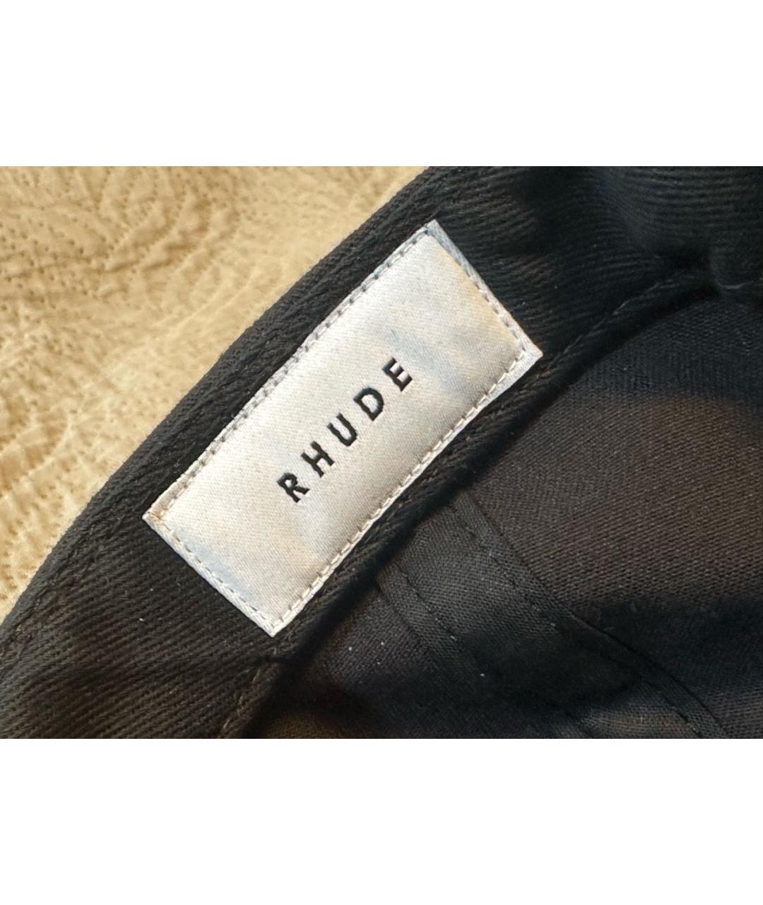 RHUDE Черная хлопковая кепка/бейсболка, фото 4