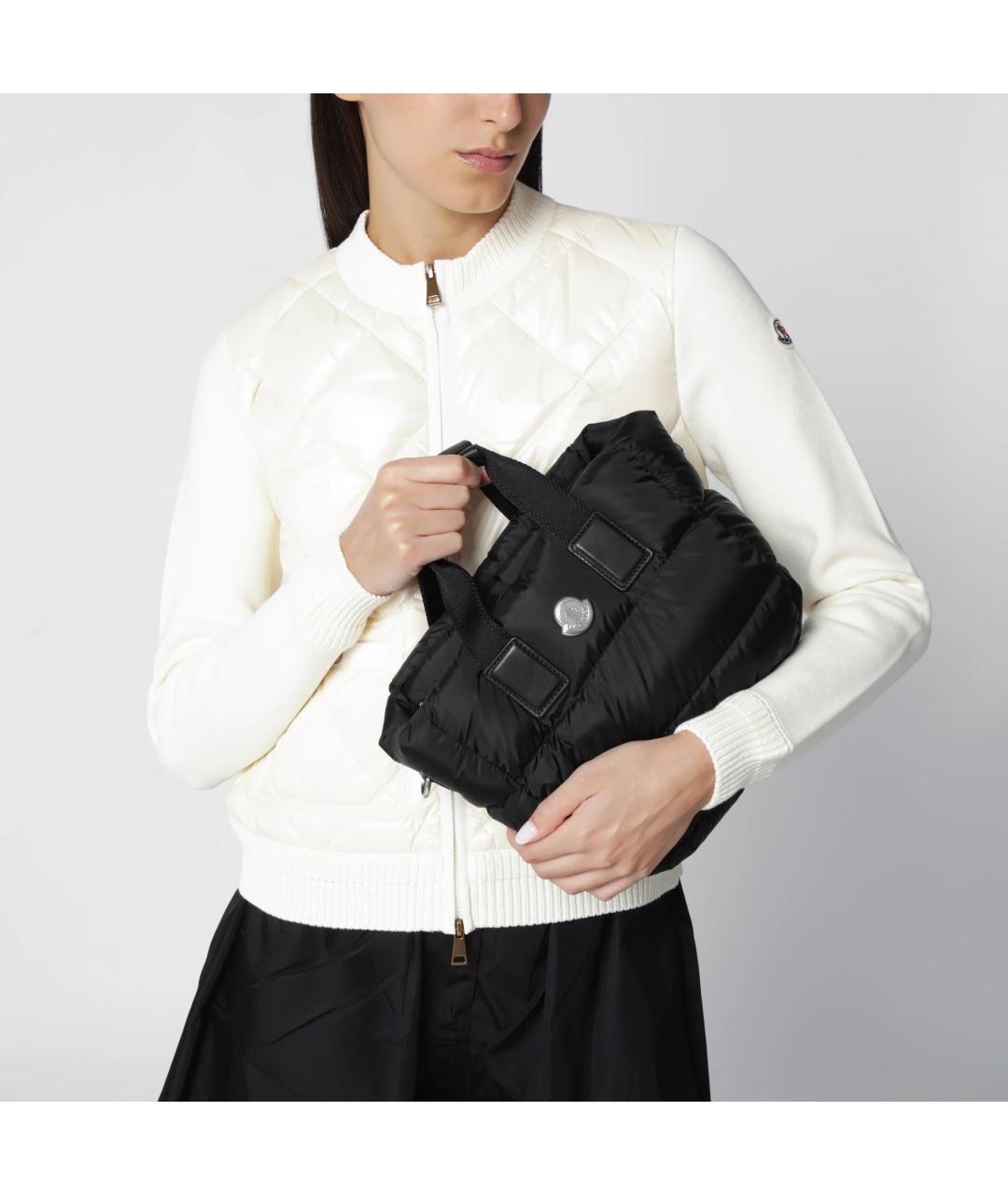MONCLER Черная нейлоновая сумка с короткими ручками, фото 2