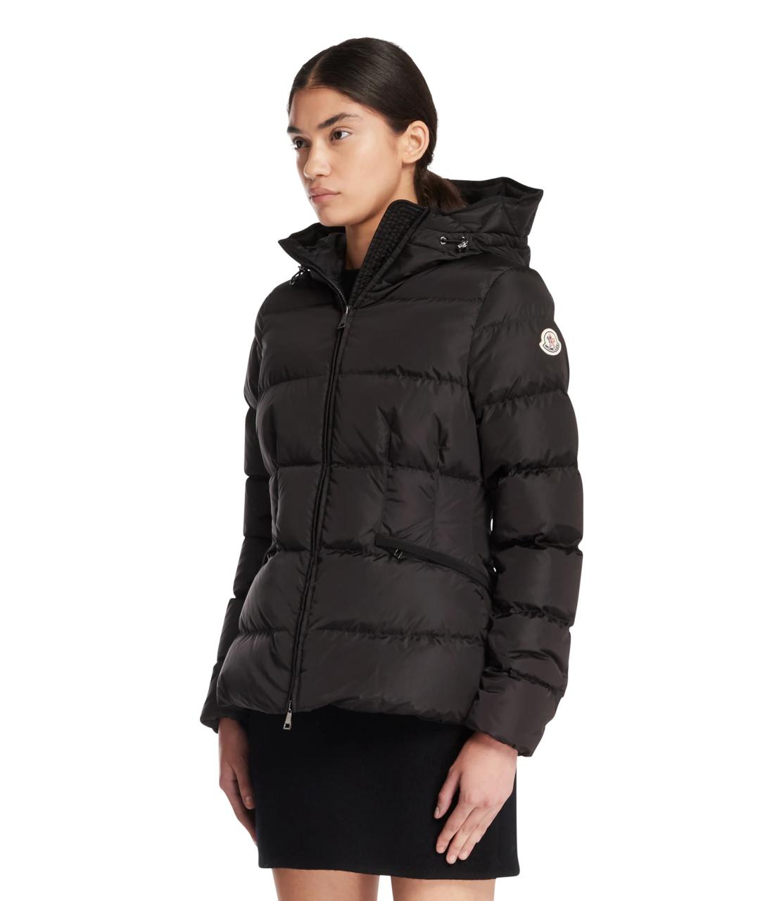 MONCLER Черный пуховик, фото 4