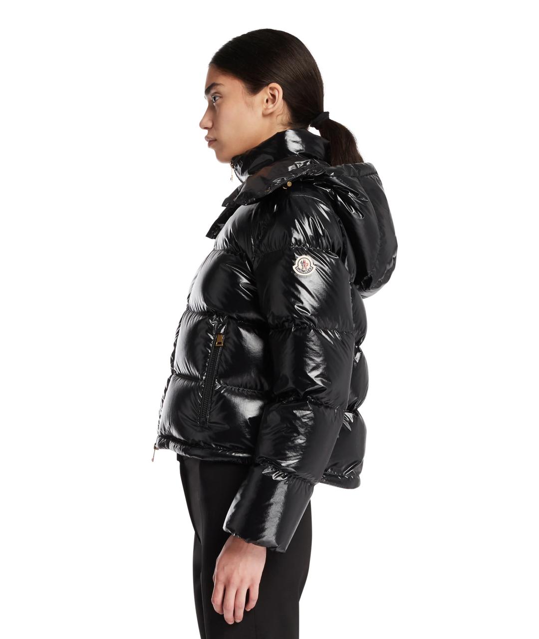 MONCLER Черный пуховик, фото 4