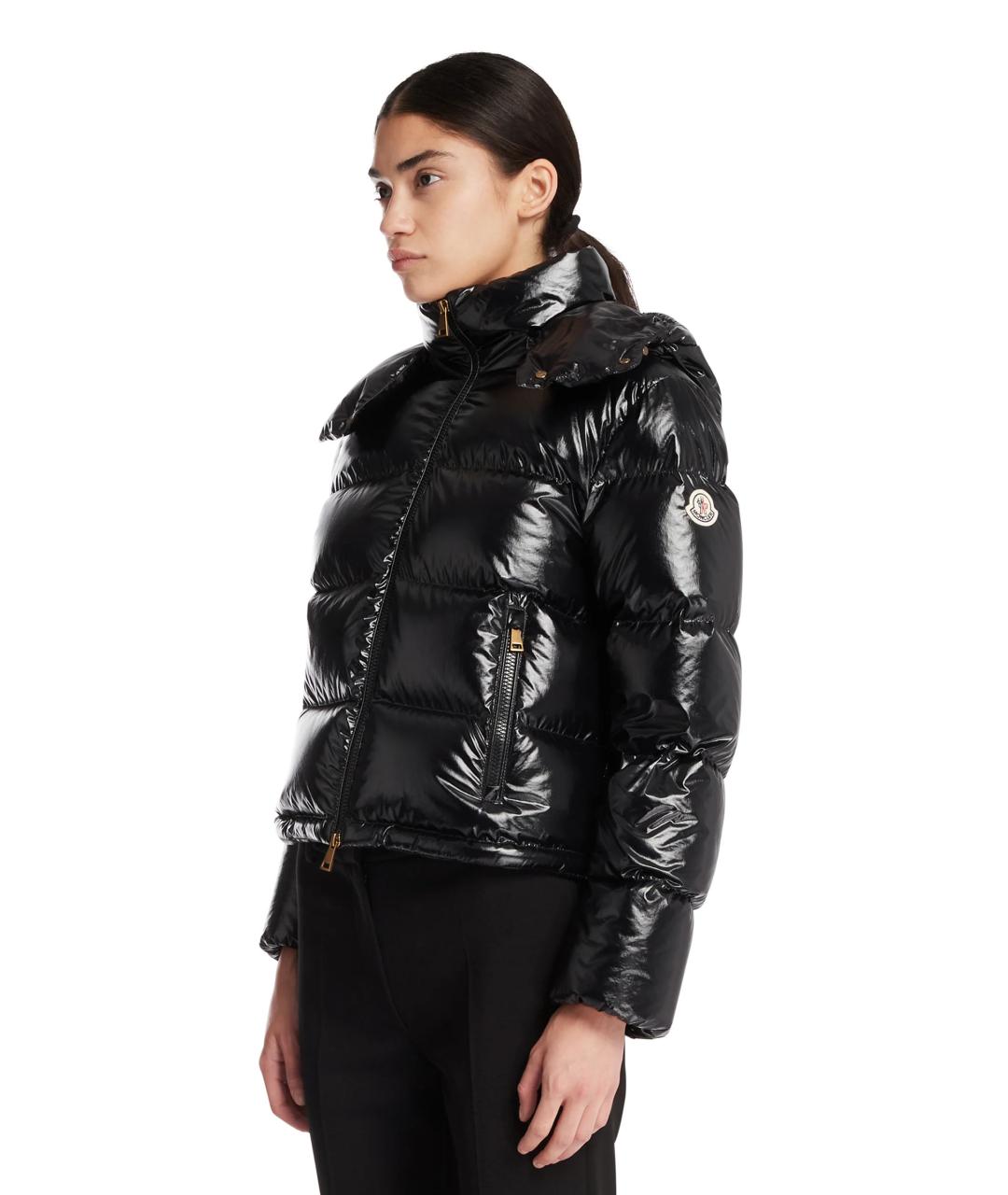 MONCLER Черный пуховик, фото 3