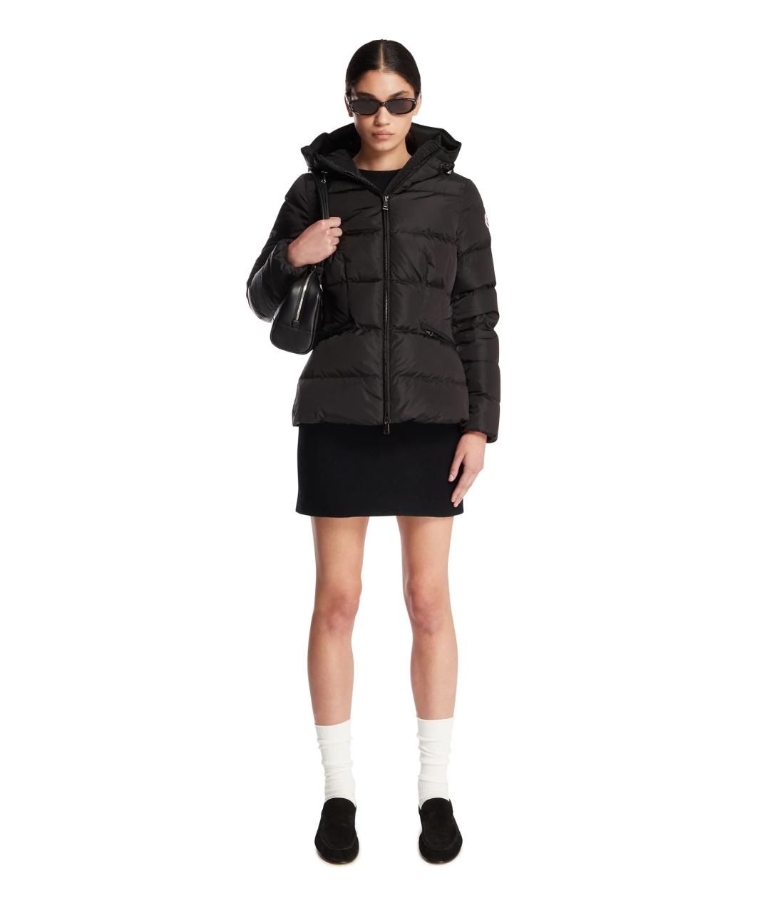 MONCLER Черный пуховик, фото 5