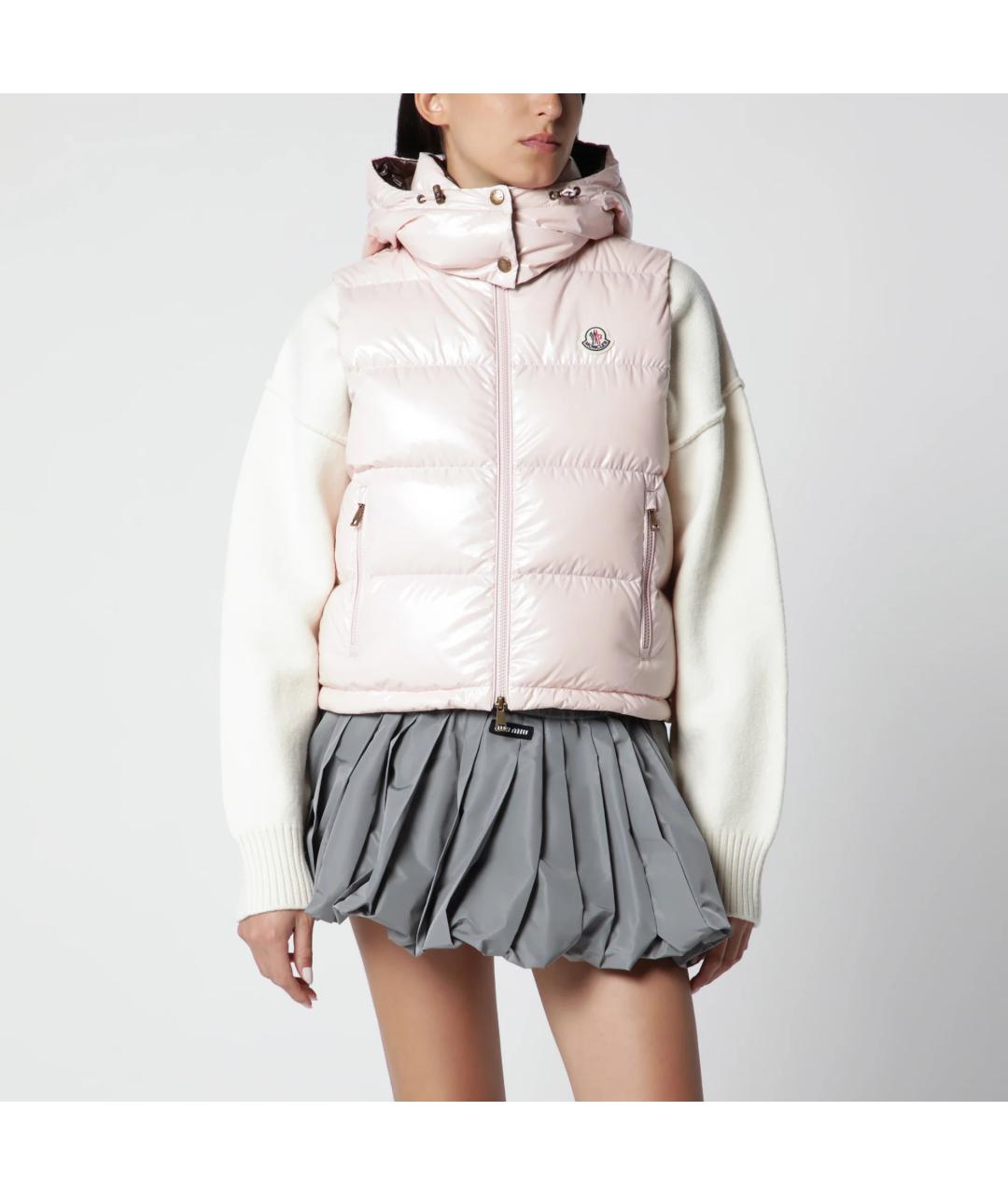 MONCLER Розовый жилет, фото 4