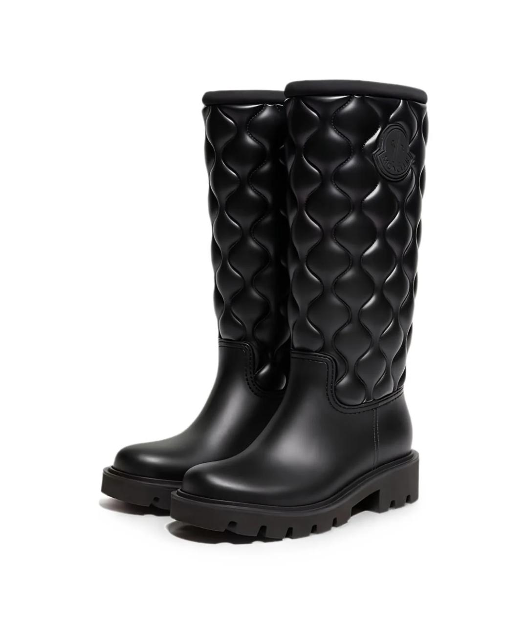MONCLER Черные резиновые сапоги, фото 2