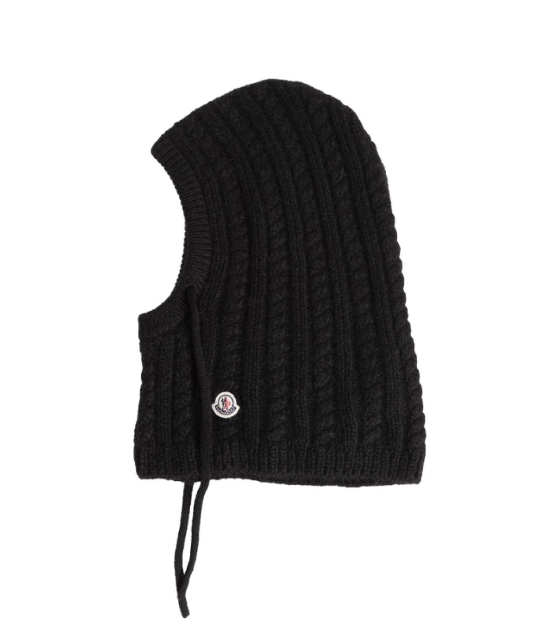 MONCLER Черная шапка, фото 4