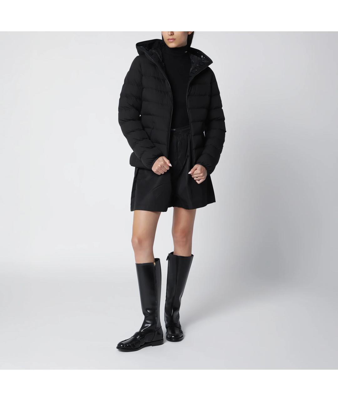 MONCLER Черный пуховик, фото 3