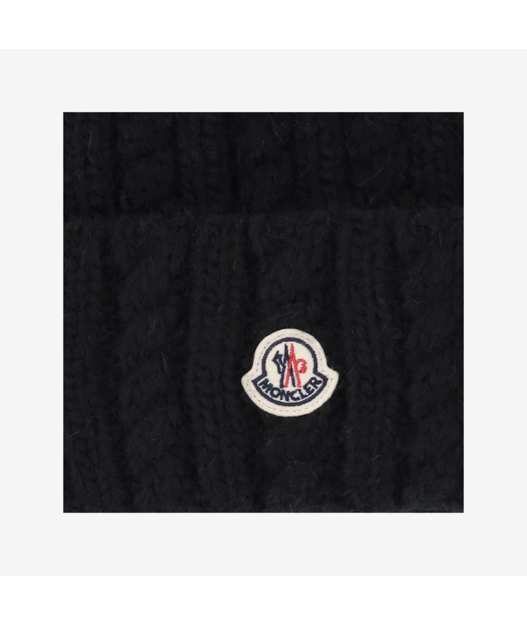 MONCLER Черная шапка, фото 3