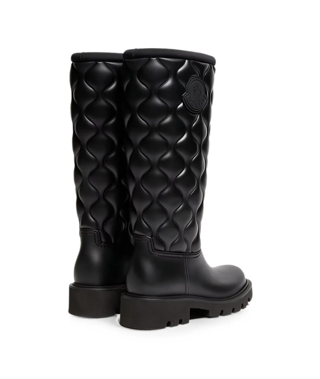 MONCLER Черные резиновые сапоги, фото 2