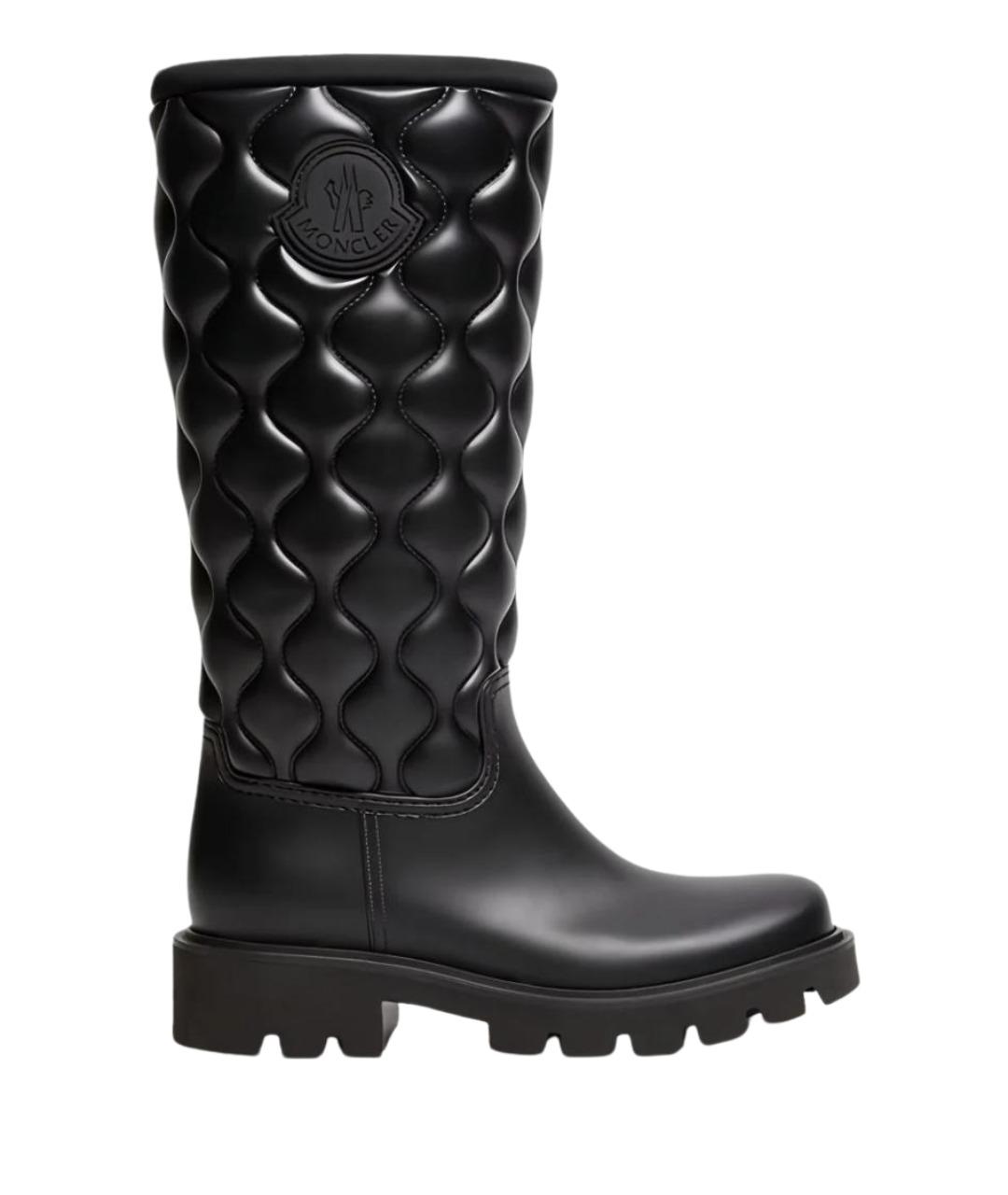 MONCLER Черные резиновые сапоги, фото 1