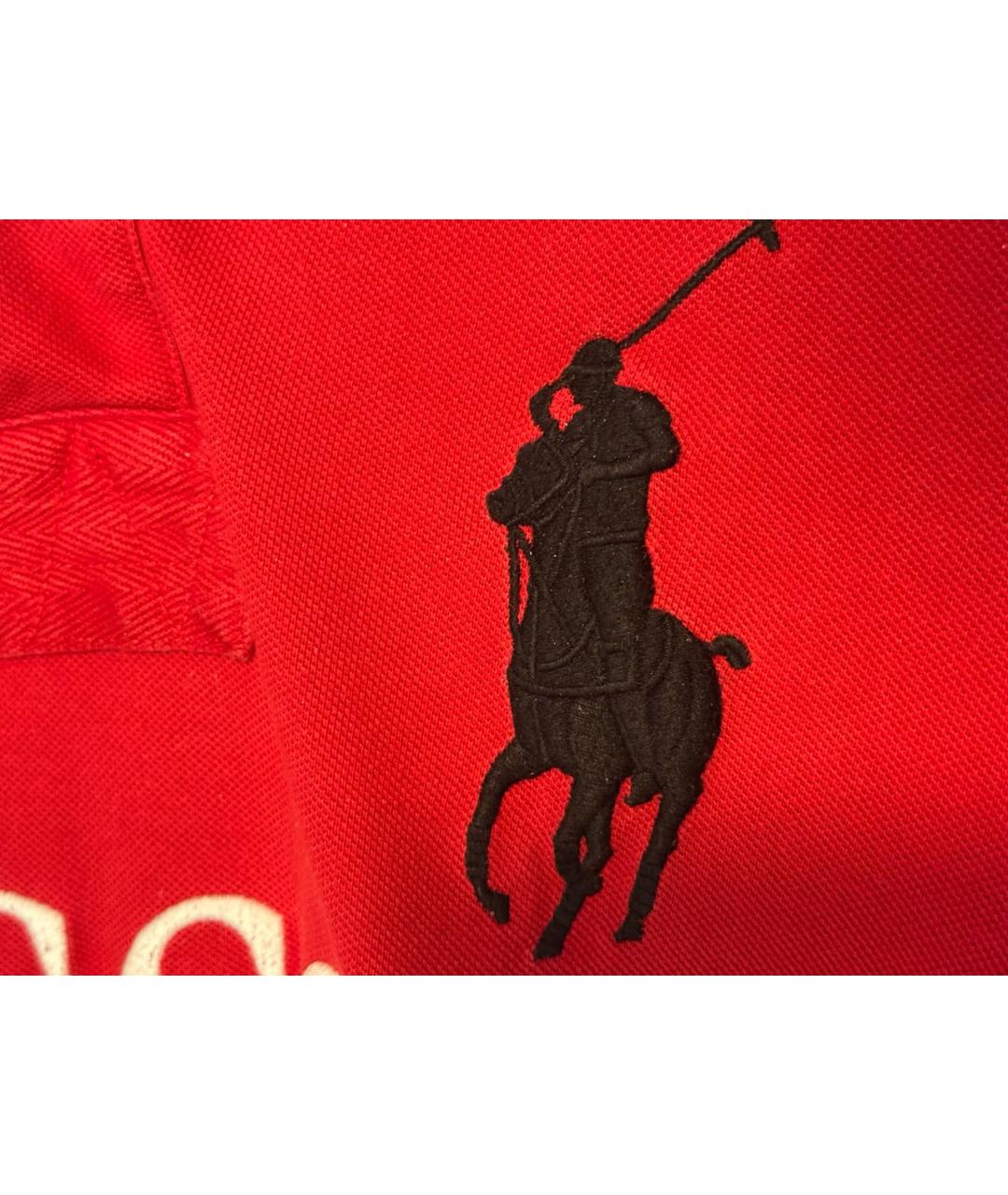 POLO RALPH LAUREN Красное хлопковое поло с коротким рукавом, фото 5