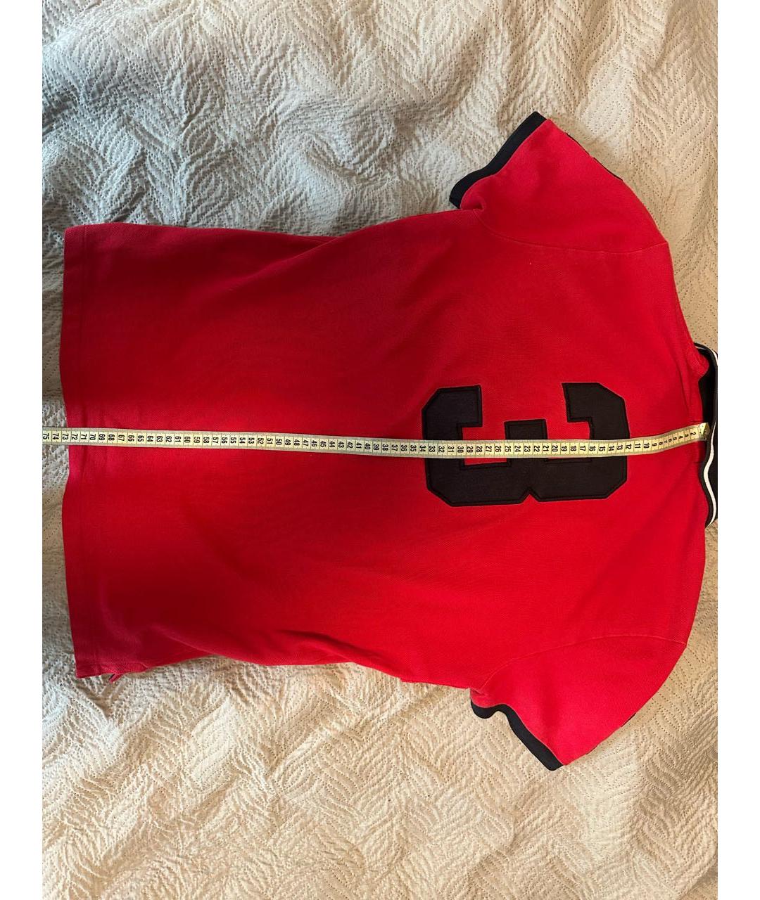 POLO RALPH LAUREN Красное хлопковое поло с коротким рукавом, фото 2
