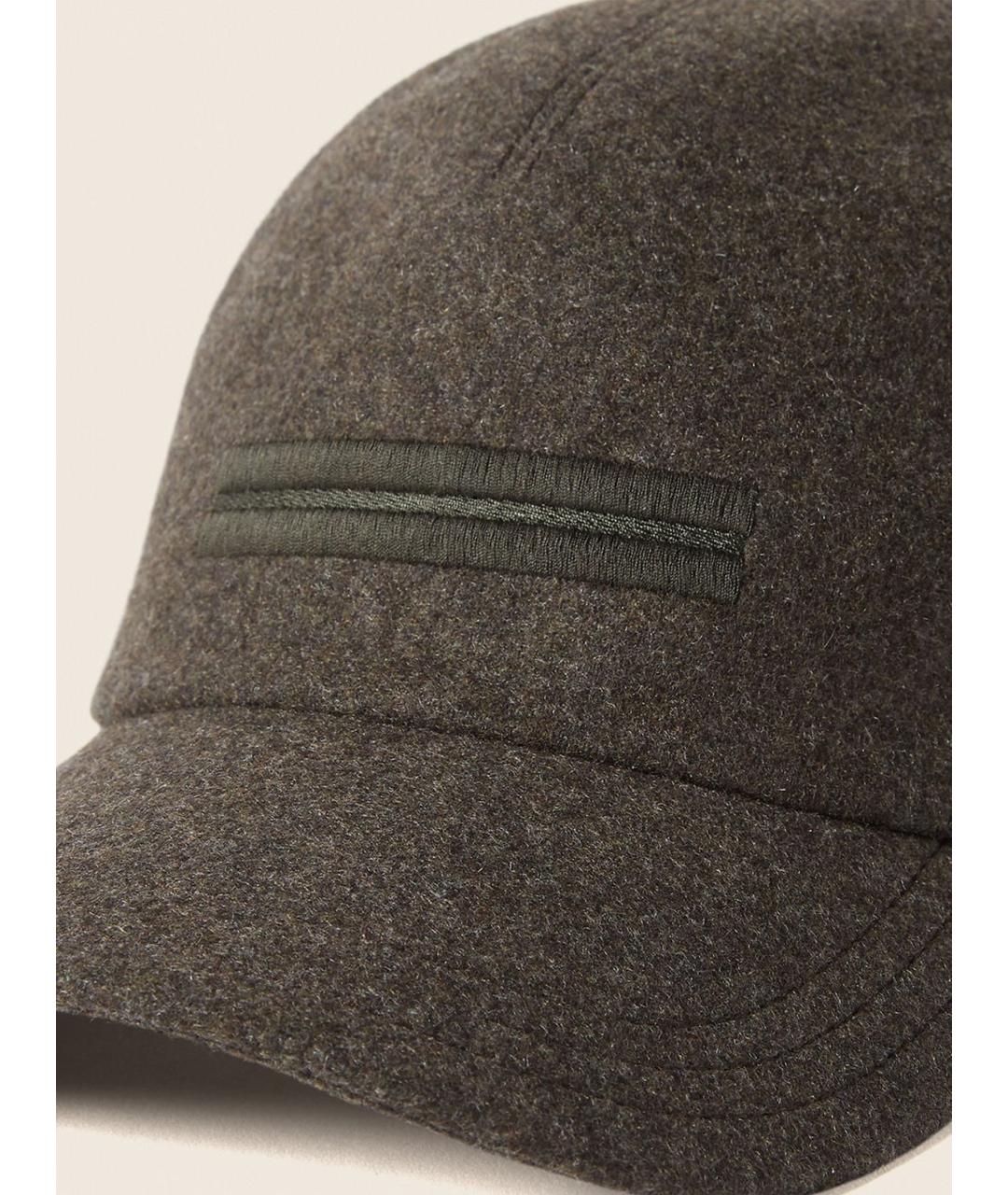 ZEGNA Зеленая кашемировая кепка, фото 3